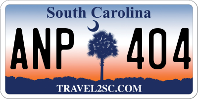 SC license plate ANP404