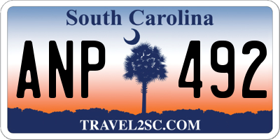 SC license plate ANP492