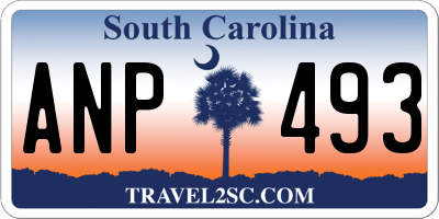 SC license plate ANP493