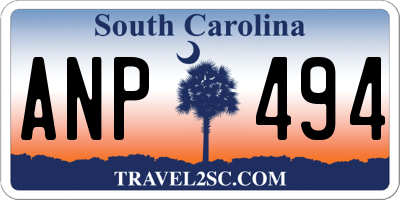SC license plate ANP494