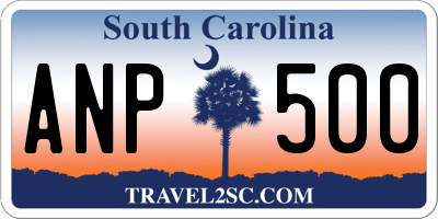 SC license plate ANP500