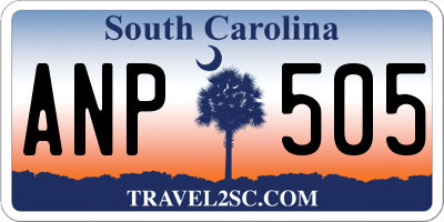 SC license plate ANP505