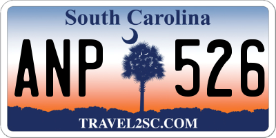 SC license plate ANP526