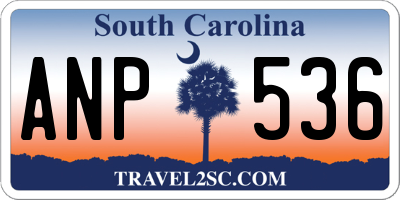 SC license plate ANP536