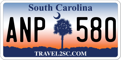 SC license plate ANP580