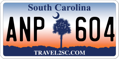 SC license plate ANP604