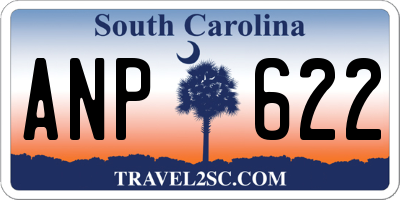 SC license plate ANP622