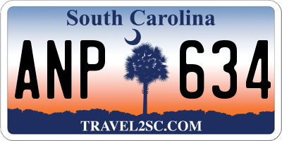 SC license plate ANP634