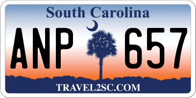 SC license plate ANP657