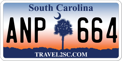 SC license plate ANP664