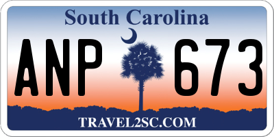 SC license plate ANP673