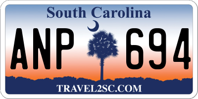 SC license plate ANP694
