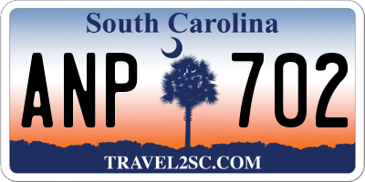 SC license plate ANP702