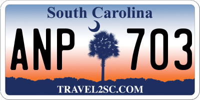 SC license plate ANP703