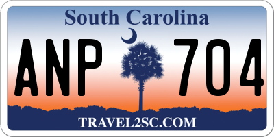 SC license plate ANP704