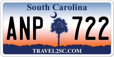 SC license plate ANP722