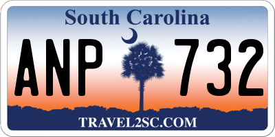 SC license plate ANP732
