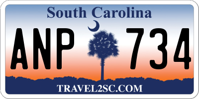 SC license plate ANP734