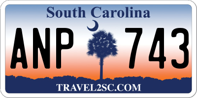SC license plate ANP743