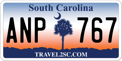 SC license plate ANP767
