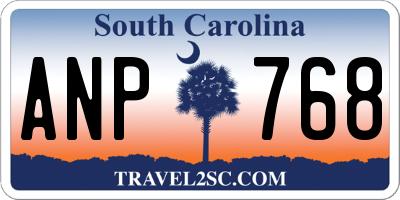 SC license plate ANP768