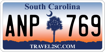 SC license plate ANP769