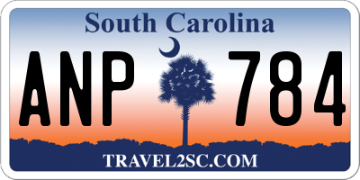 SC license plate ANP784