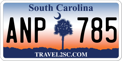 SC license plate ANP785