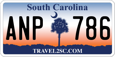 SC license plate ANP786