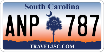 SC license plate ANP787