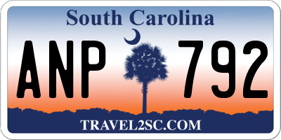 SC license plate ANP792