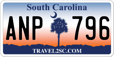 SC license plate ANP796