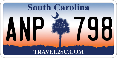 SC license plate ANP798