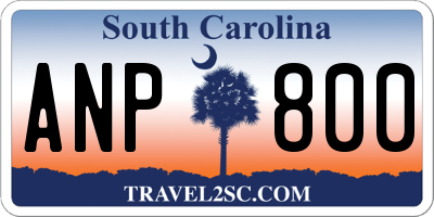 SC license plate ANP800