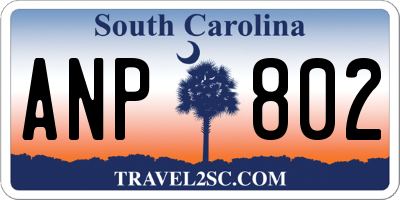 SC license plate ANP802