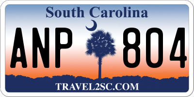SC license plate ANP804