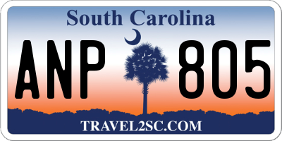SC license plate ANP805
