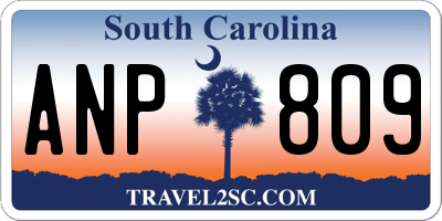 SC license plate ANP809