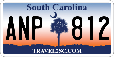 SC license plate ANP812
