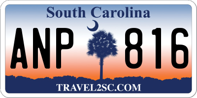 SC license plate ANP816