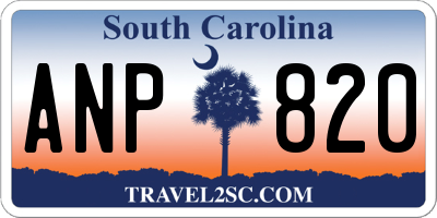 SC license plate ANP820