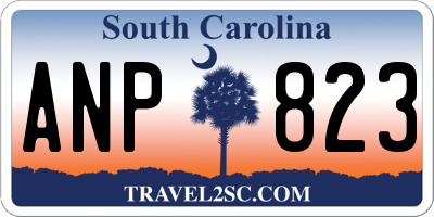 SC license plate ANP823
