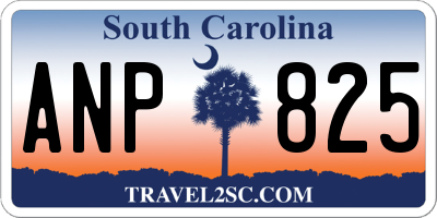 SC license plate ANP825