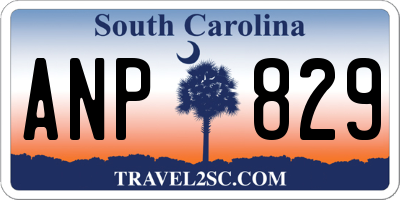 SC license plate ANP829
