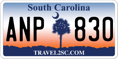 SC license plate ANP830
