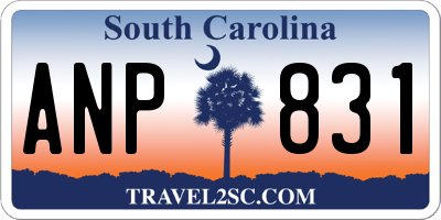 SC license plate ANP831