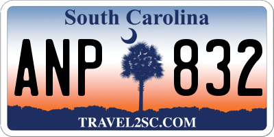 SC license plate ANP832