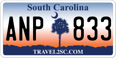 SC license plate ANP833