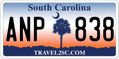 SC license plate ANP838