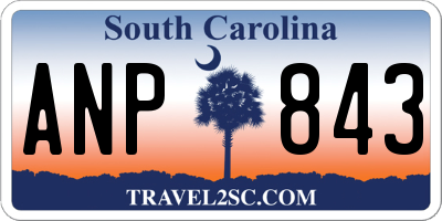 SC license plate ANP843
